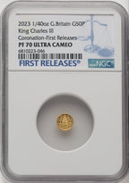2023 1/40oz G. Britain King Charles III Coronation NGC PF70UCAM