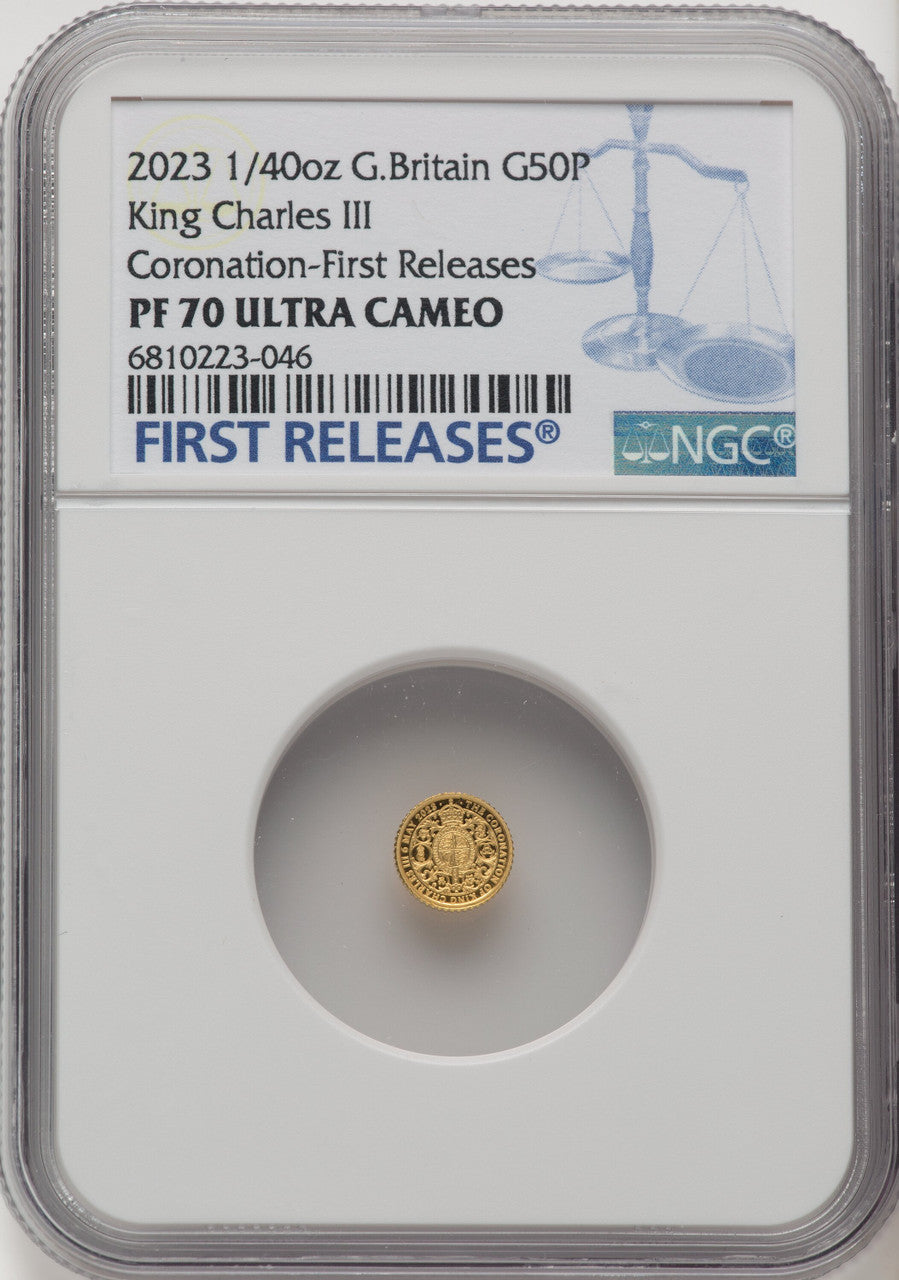 2023 1/40oz G. Britain King Charles III Coronation NGC PF70UCAM