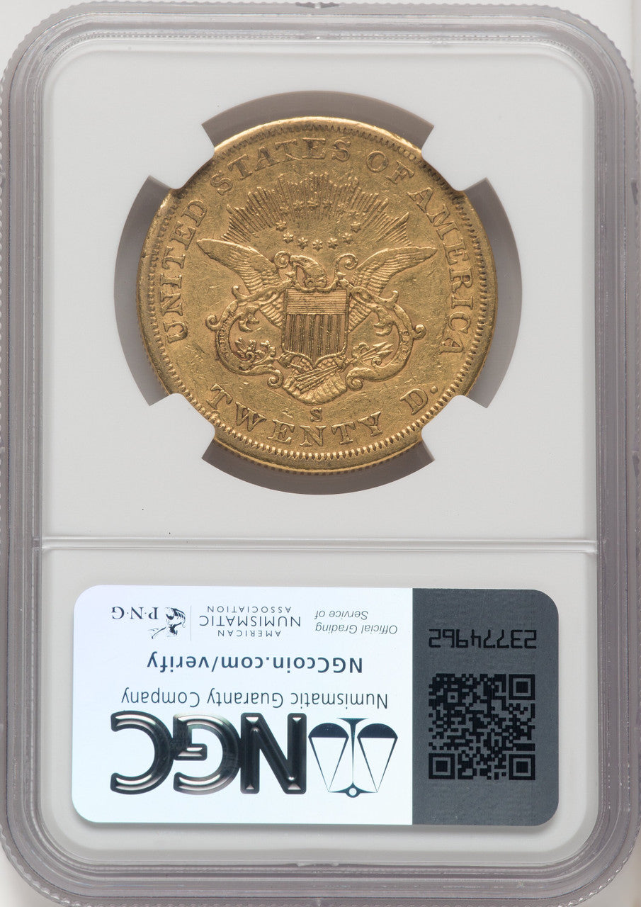 1857-S $20 Liberty Double Eagle NGC XF45 (771041005)
