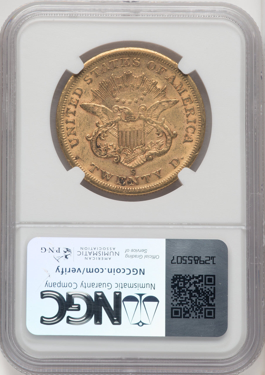 1859-S $20 Liberty Double Eagle NGC AU58 (771041007)