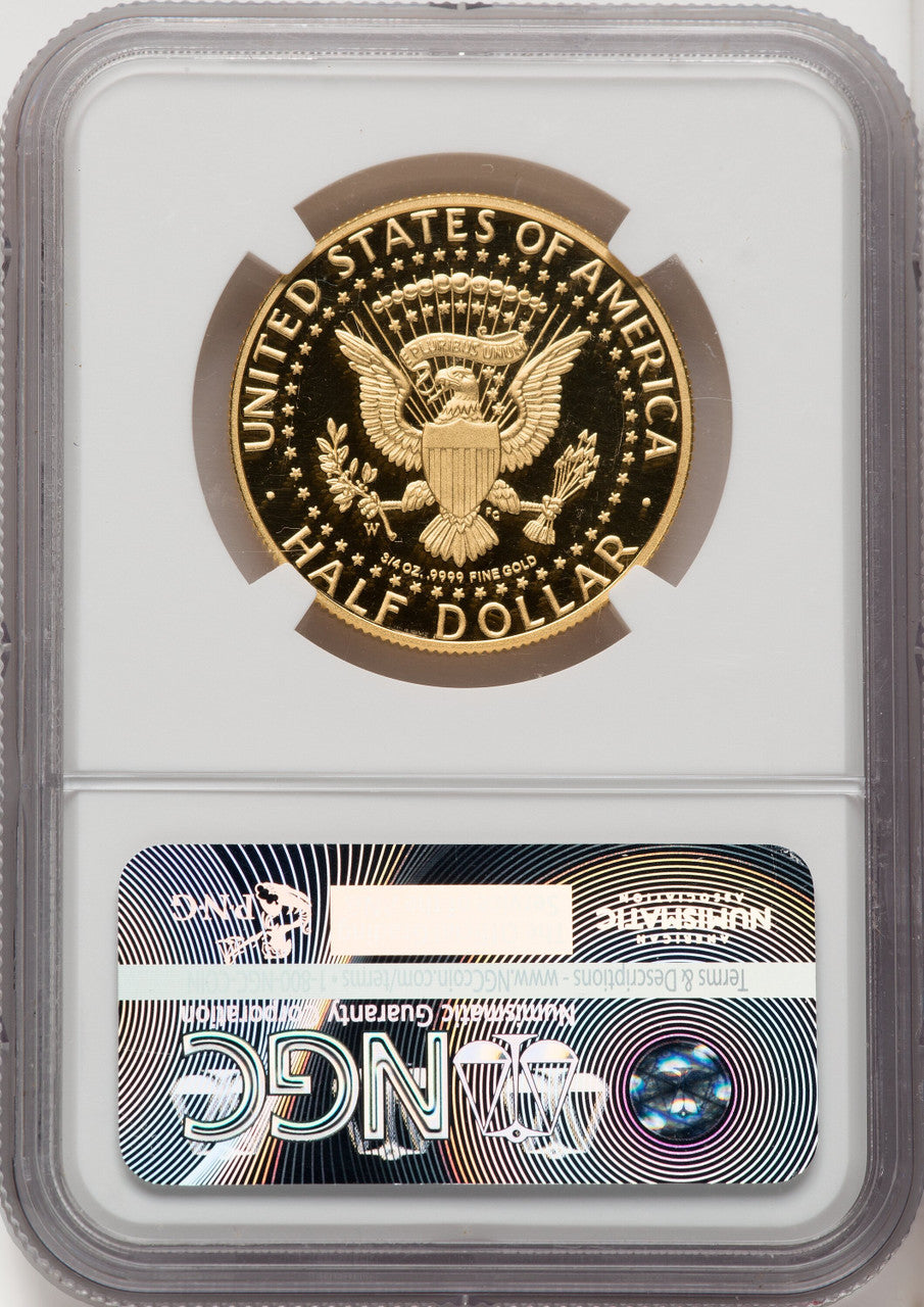 2014-W 50C Kennedy Gold 50th Anniversary Mike Castle Proof Kennedy Half Dollar NGC PR70 (771766017)