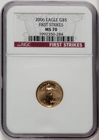 2006 $5 Tenth-Ounce Gold Eagle First Strike NGC MS70 (506711054)