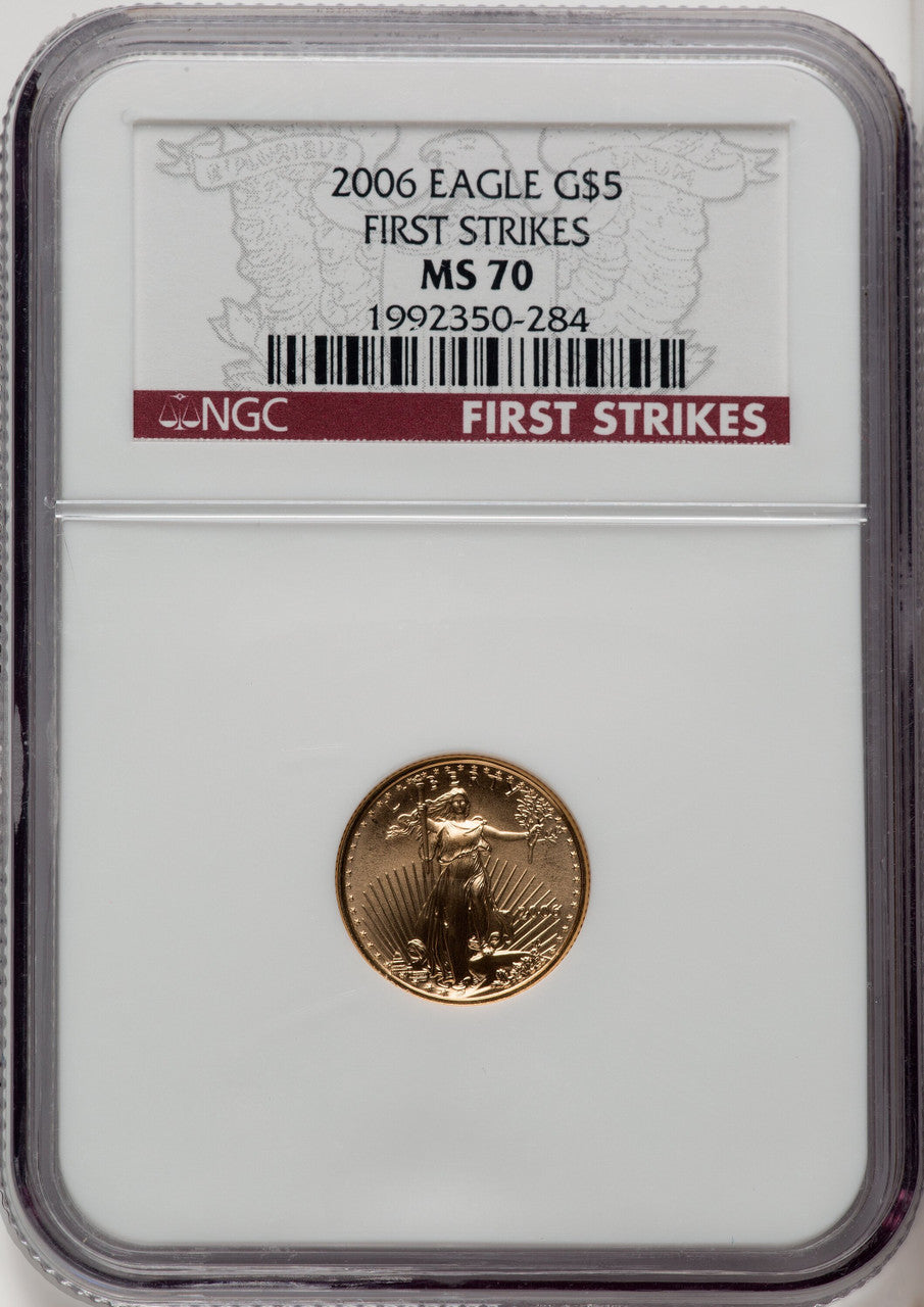 2006 $5 Tenth-Ounce Gold Eagle First Strike NGC MS70 (506711054)