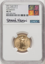 2021 $10 Quarter Ounce Gold Eagle Type Two First Strike NGC MS70