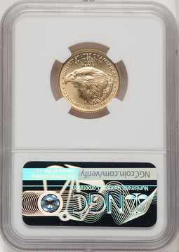 2021 $10 Quarter Ounce Gold Eagle Type Two First Strike NGC MS70