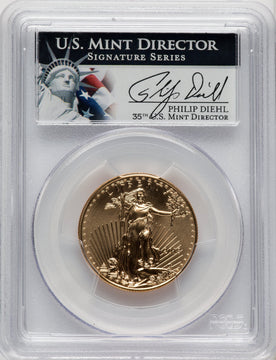 2013 $25 Half-Ounce Gold Eagle PCGS MS70 Philip Diehl
