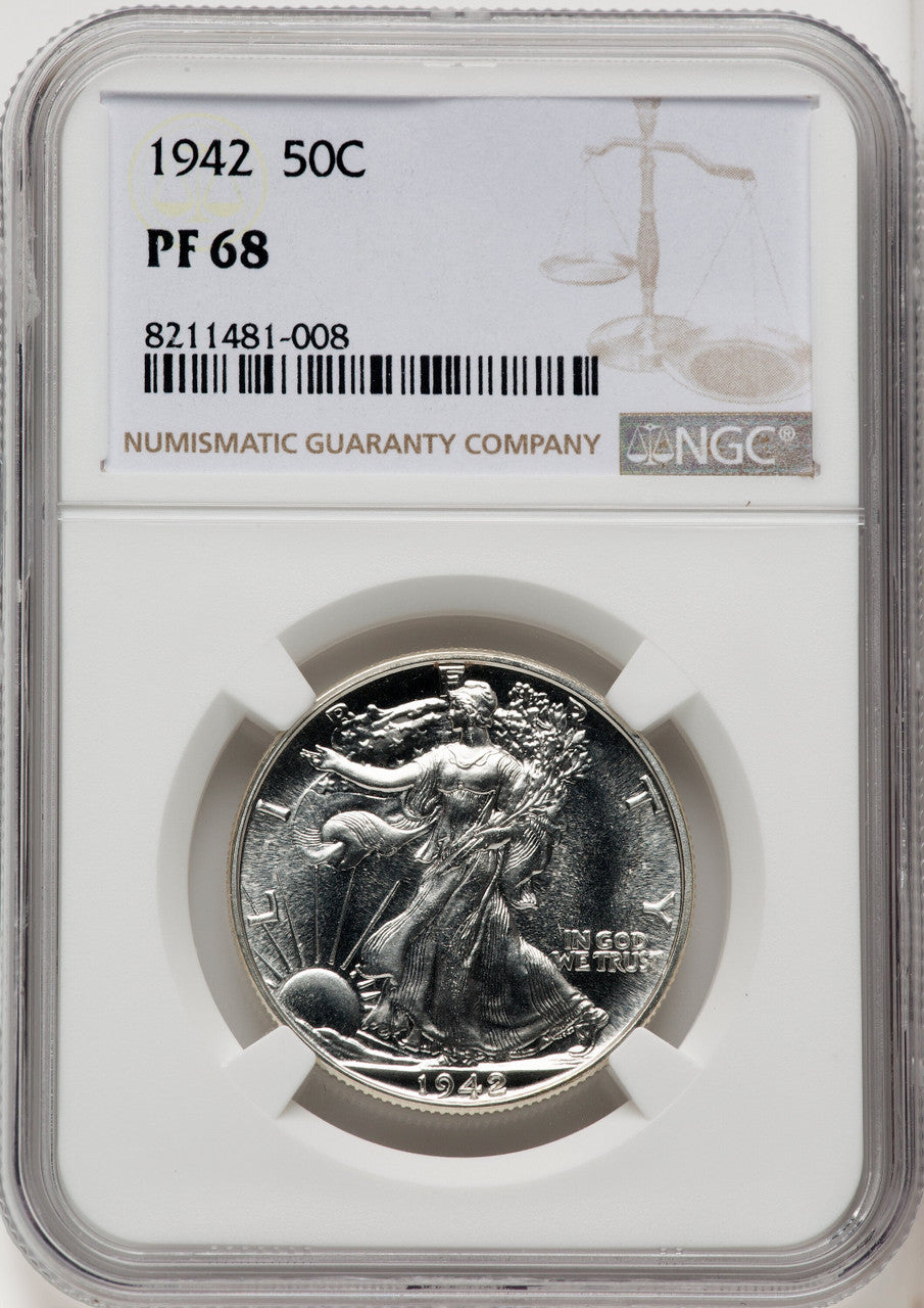 1942 50C Proof Walking Liberty Half Dollar NGC PR68 (771089009)