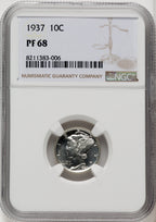 1937 10C Proof Mercury Dime NGC PR68 (770165014)