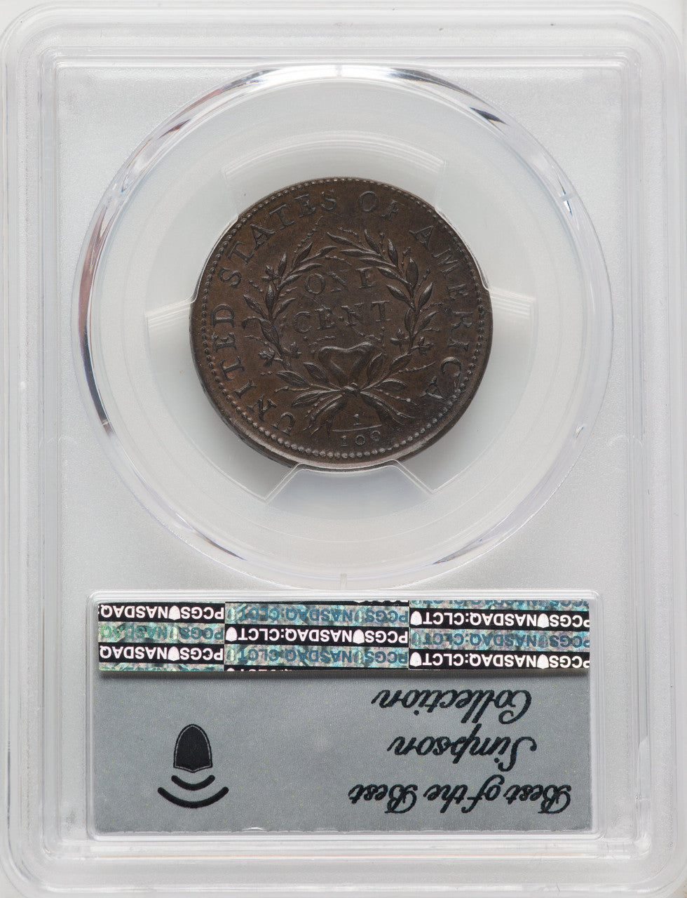 1793 Wreath 1C S-8 Vine and Bars Edge BN Large Cent PCGS MS67
