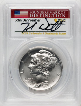 2023-W Palladium Eagle 1 oz Burnished AR John Dannreuther PCGS MS70