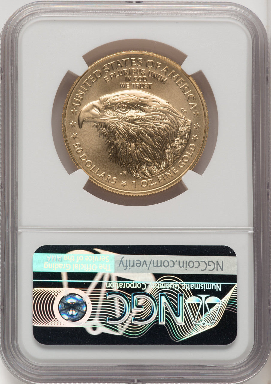 2023-W Burnished Gold Eagle 1 oz FDI Ron Harrigal NGC MS70