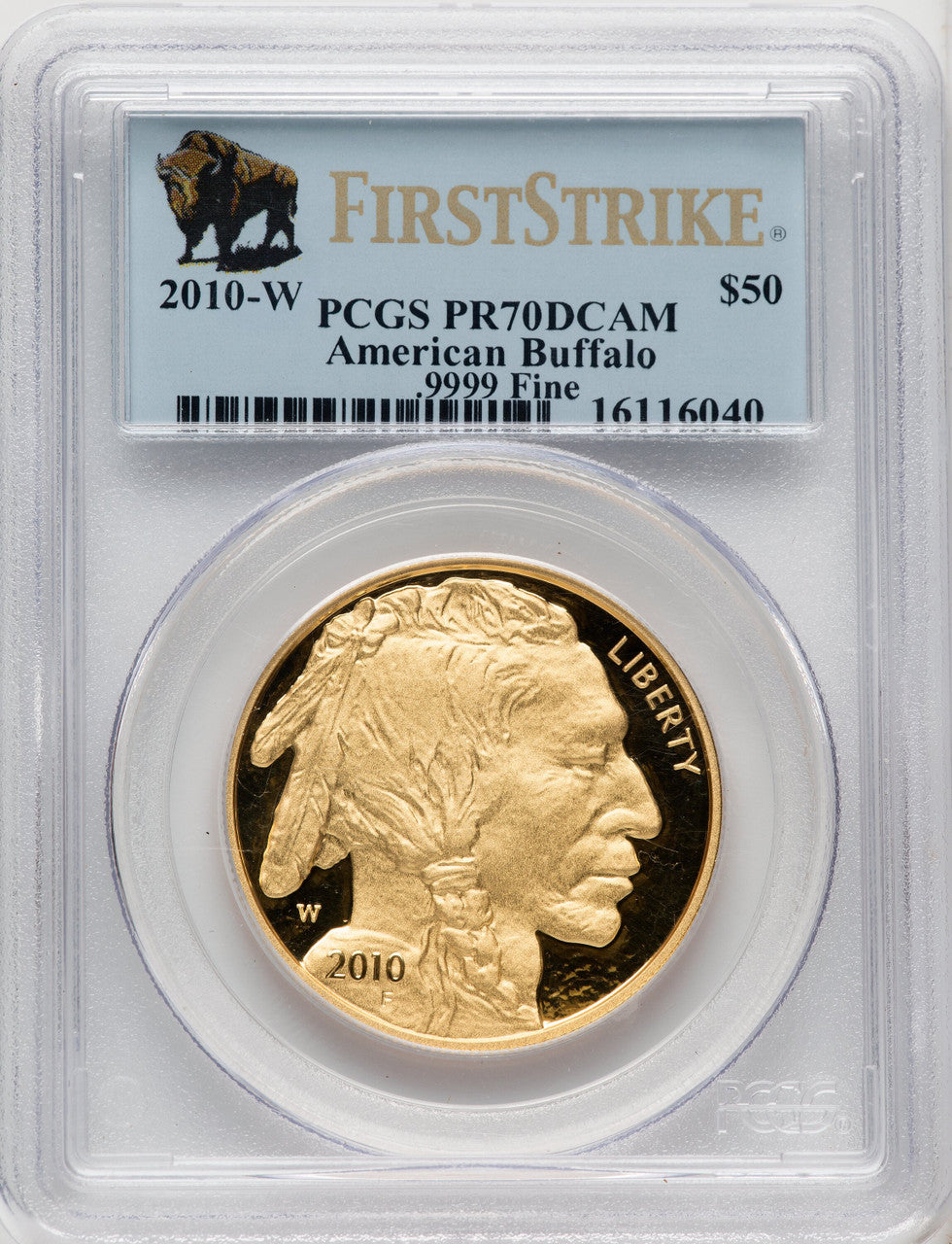 2010-W 1oz Gold Buffalo PCGS PR70