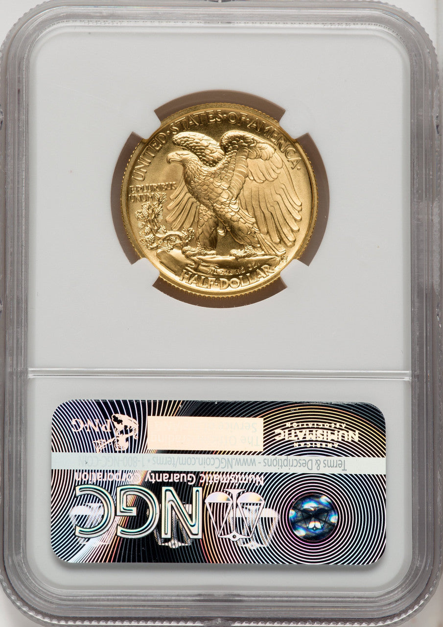 2016-W 50C 24K Gold Half-Ounce NGC MS70 (506711013)