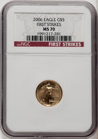 2006 $5 Tenth-Ounce Gold Eagle First Strike NGC MS70 (506711053)