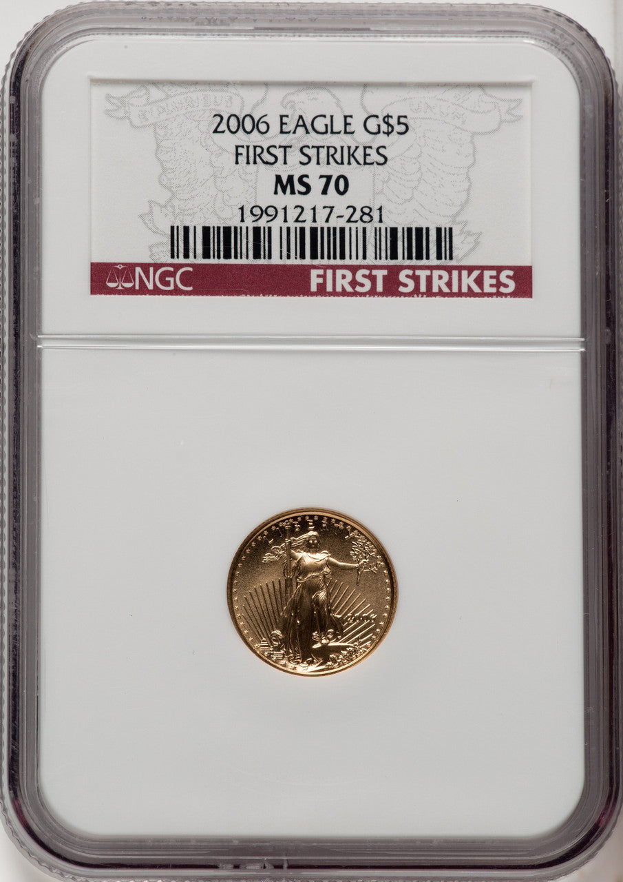2006 $5 Tenth-Ounce Gold Eagle First Strike NGC MS70 (506711053)