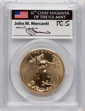 2012-W $50 One Ounce Gold Eagle First Strike PCGS MS70 Mercanti