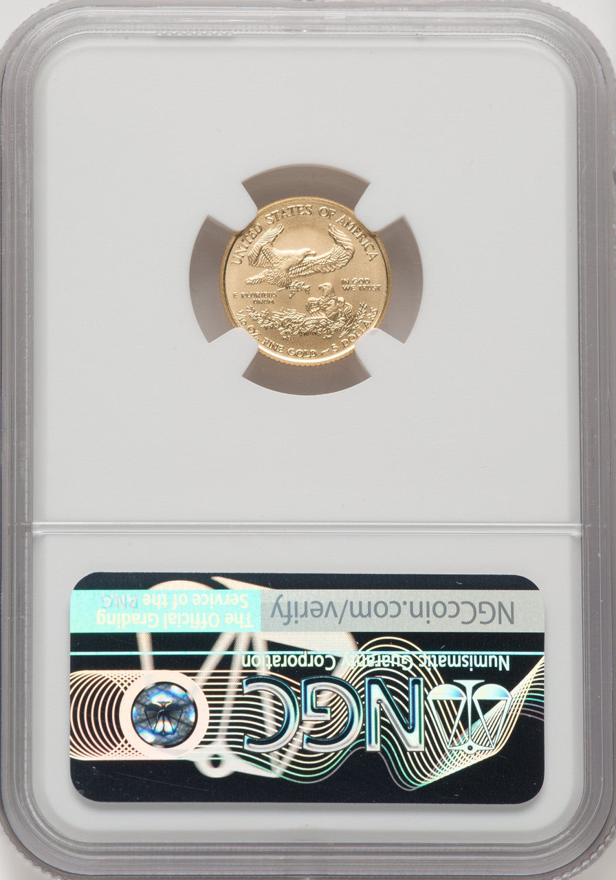 2018 $5 Tenth-Ounce Gold Eagle First Strike NGC MS70