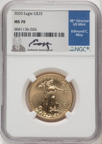 2020 $25 Half-Ounce Gold Eagle Ed Moy NGC MS70