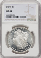 1889 Morgan Dollar NGC MS67