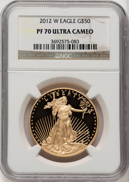 2012-W $50 One-Ounce Gold Eagle Brown Label NGC PF70 (771460001)