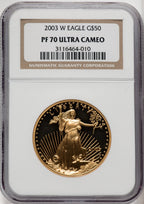 2003-W $50 One-Ounce Gold Eagle Brown Label NGC PF70 (518887036)