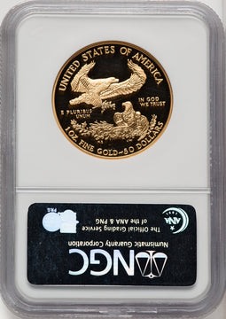 2003-W $50 One-Ounce Gold Eagle Brown Label NGC PF70 (518887036)