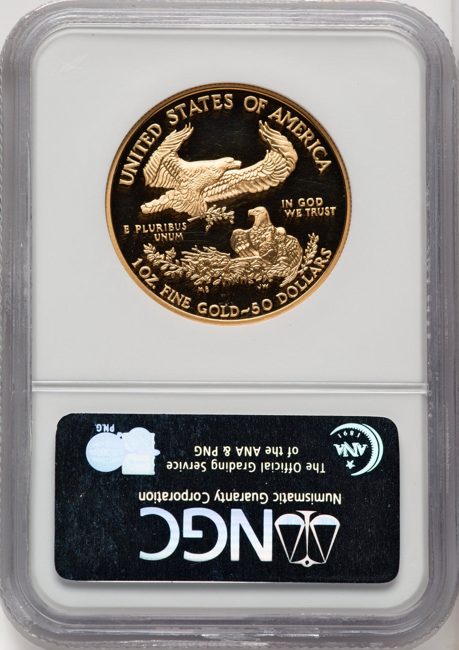 2003-W $50 One-Ounce Gold Eagle Brown Label NGC PF70 (518887036)