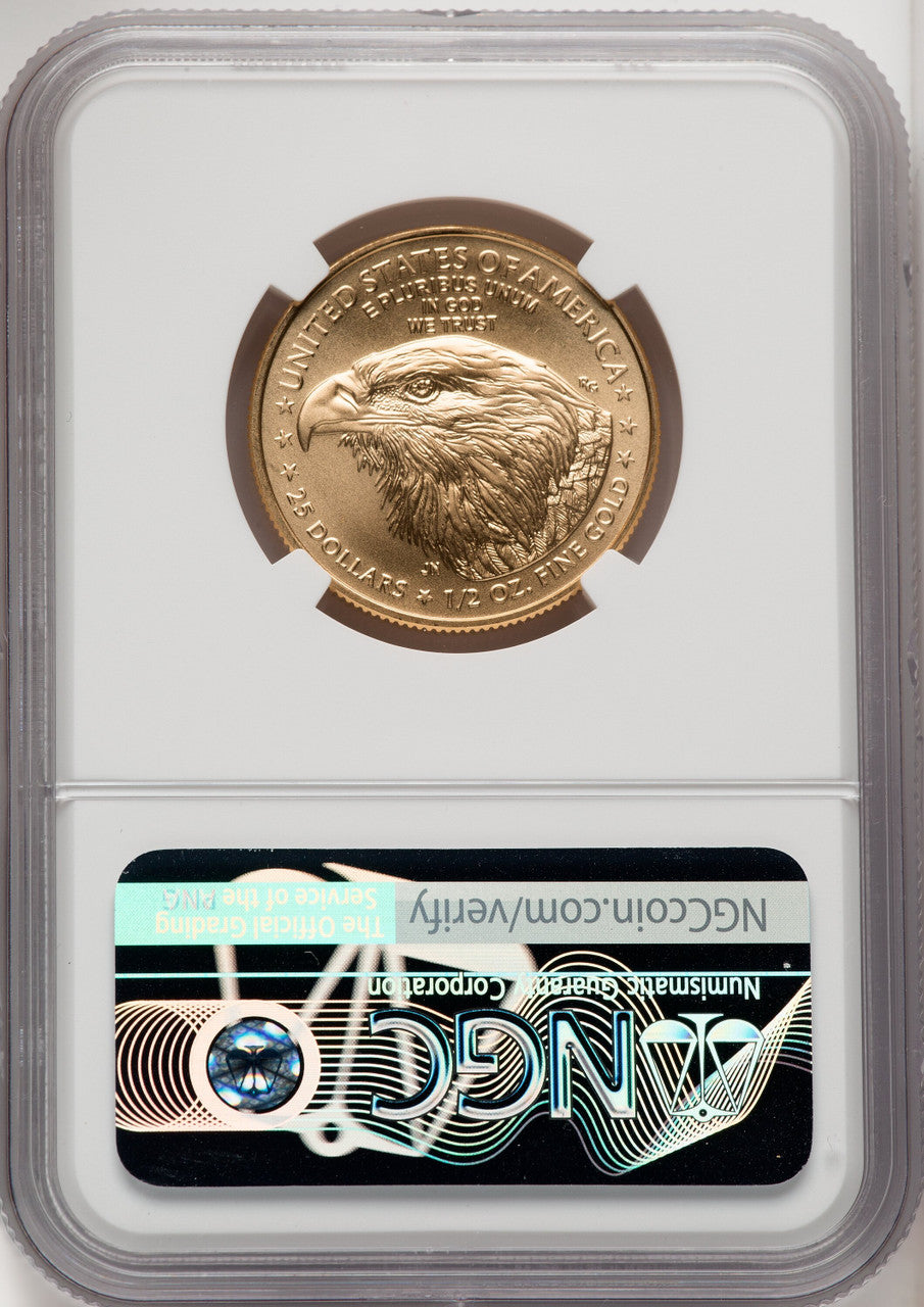 2022 $25 Half-Ounce Gold Eagle NGC MS70 (770775032)