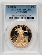 2011-W $50 One-Ounce Gold Eagle Blue Gradient PCGS PR70