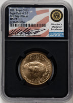 2021 $25 Half-Ounce Gold Eagle Type Two First Day of Issue NGC MS70 (518281008)