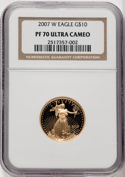 2007-W $10 Quarter-Ounce Gold Eagle NGC PF70 (506711025)