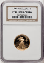 2007-W $10 Quarter-Ounce Gold Eagle NGC PF70 (506711025)