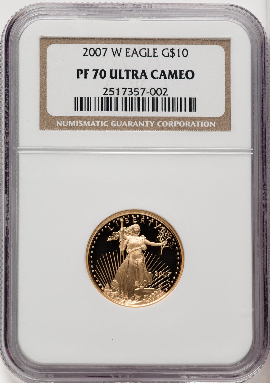 2007-W $10 Quarter-Ounce Gold Eagle NGC PF70 (506711025)