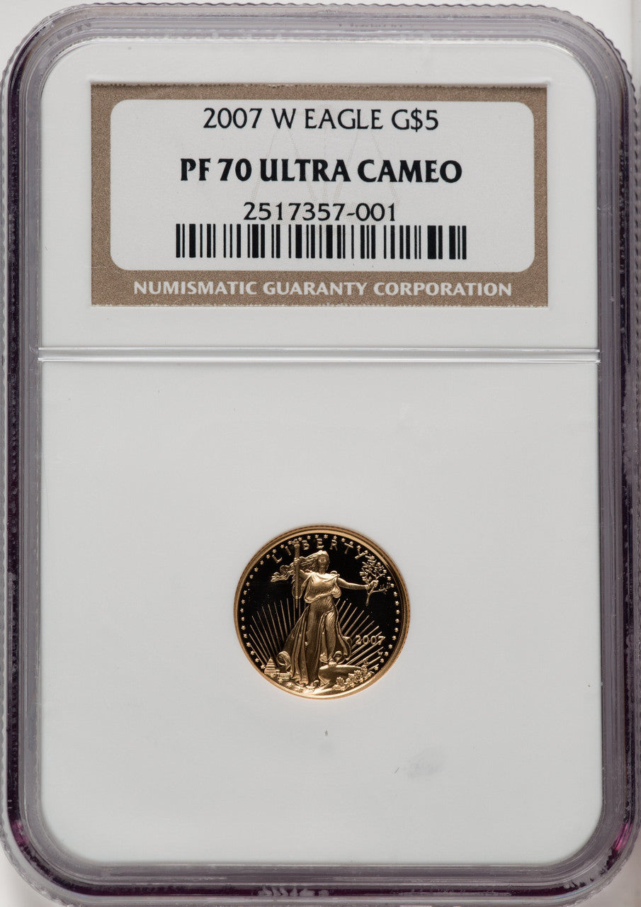 2007-W $5 Tenth-Ounce Gold Eagle NGC PF70 (506711027)
