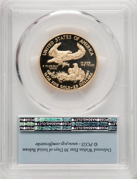 2016-W $25 Half-Ounce Gold Eagle 30th Anniversary FS Flag PCGS PR70