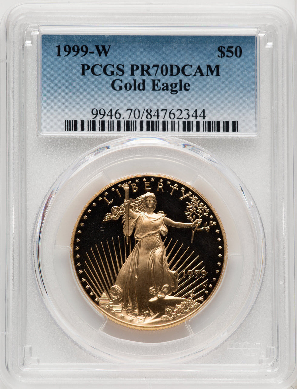 1999-W $50 One-Ounce Gold Eagle PCGS PR70 (506708017)