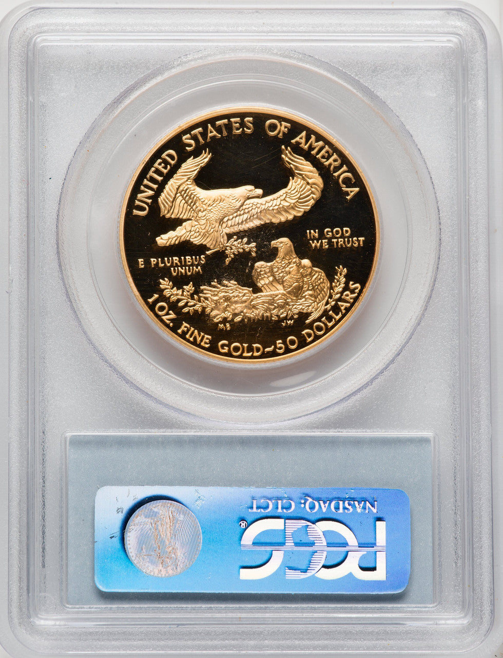 2001-W $50 One-Ounce Gold Eagle PCGS PR70