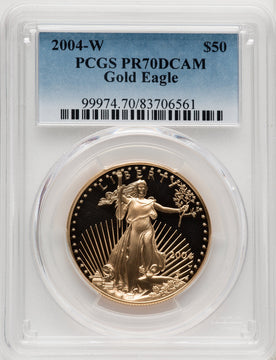 2004-W $50 One-Ounce Gold Eagle PCGS PR70 (506708071)