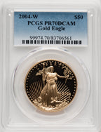 2004-W $50 One-Ounce Gold Eagle PCGS PR70 (506708071)