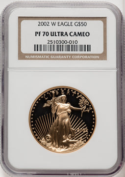 2002-W $50 One-Ounce Gold Eagle NGC PF70 (506711022)