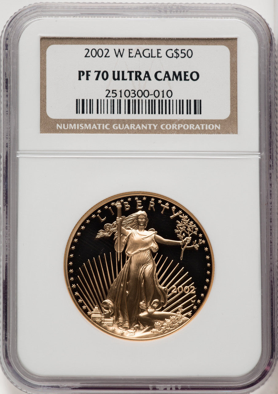 2002-W $50 One-Ounce Gold Eagle NGC PF70 (506711022)