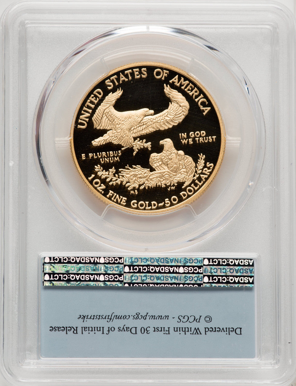 2011-W $50 One-Ounce Gold Eagle 25th Anniversary First Strike PCGS PR70 (506708064)