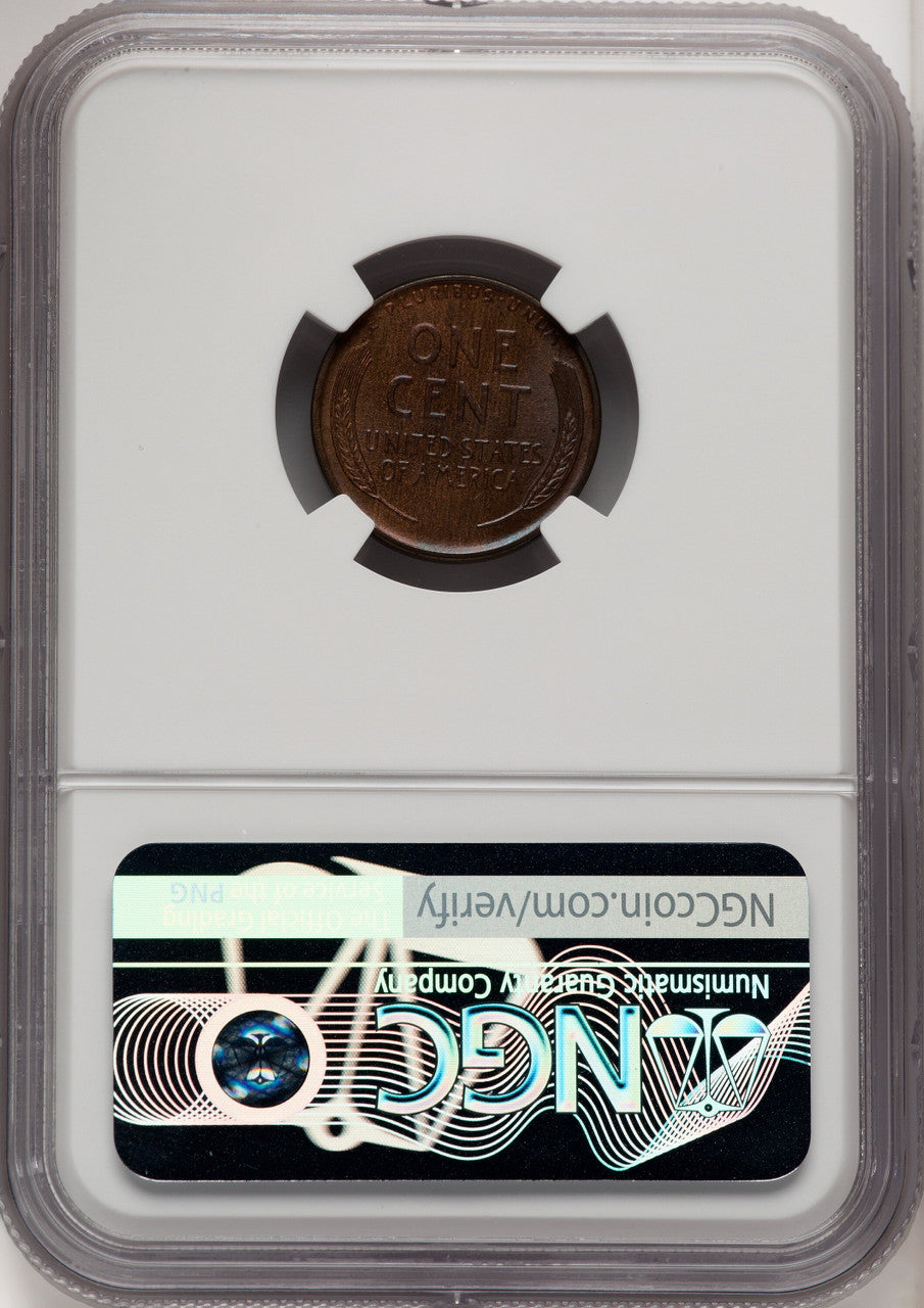 1911-S 1C BN Lincoln Cent NGC MS65