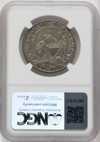 1818/7 50C Small 8 Bust Half Dollar Details NGC AU50