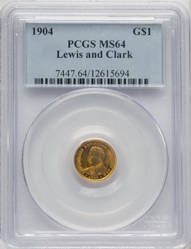 1904 G$1 Lewis and Clark Commemorative Gold PCGS MS64 (771782077)