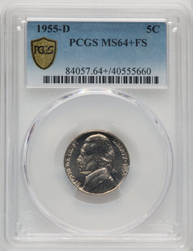1955-D 5C FS Jefferson Nickel PCGS MS64+