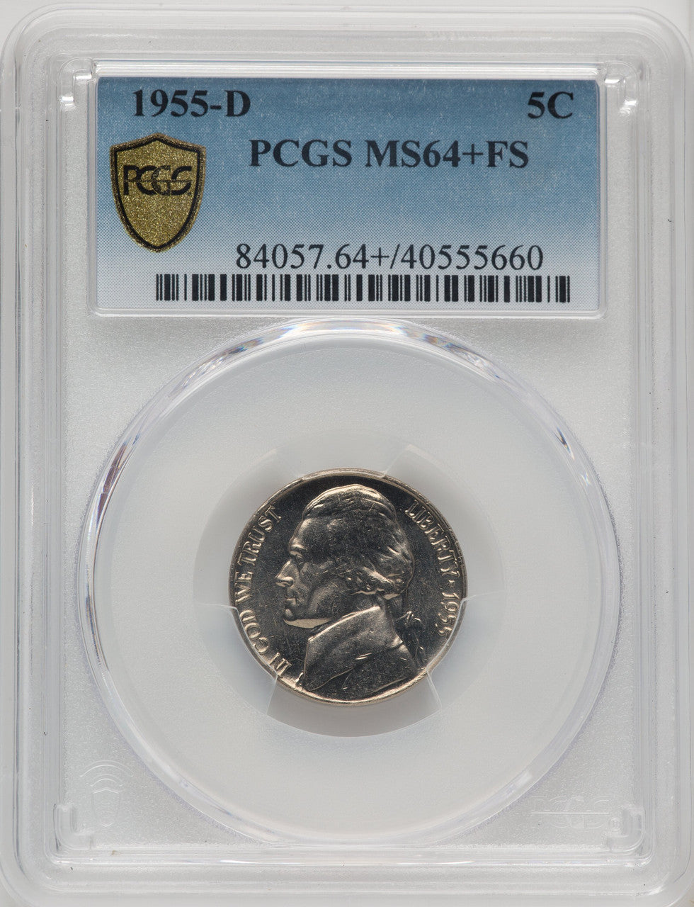 1955-D 5C FS Jefferson Nickel PCGS MS64+