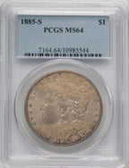1885-S Morgan Dollar PCGS MS64