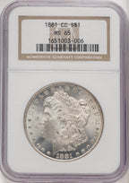 1881-CC Morgan Dollar NGC MS65