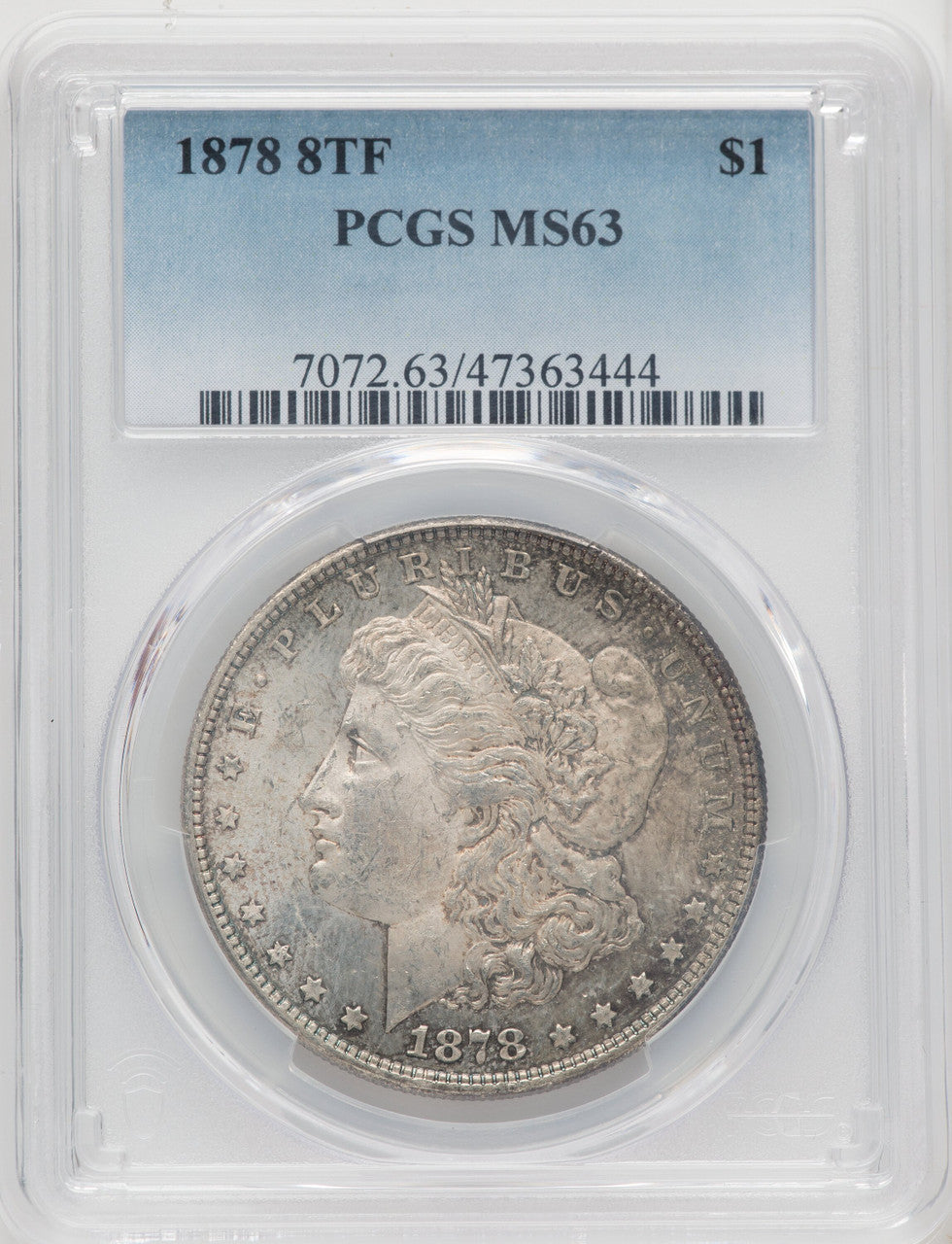 1878 8TF Morgan Dollar PCGS MS63 (772023001)